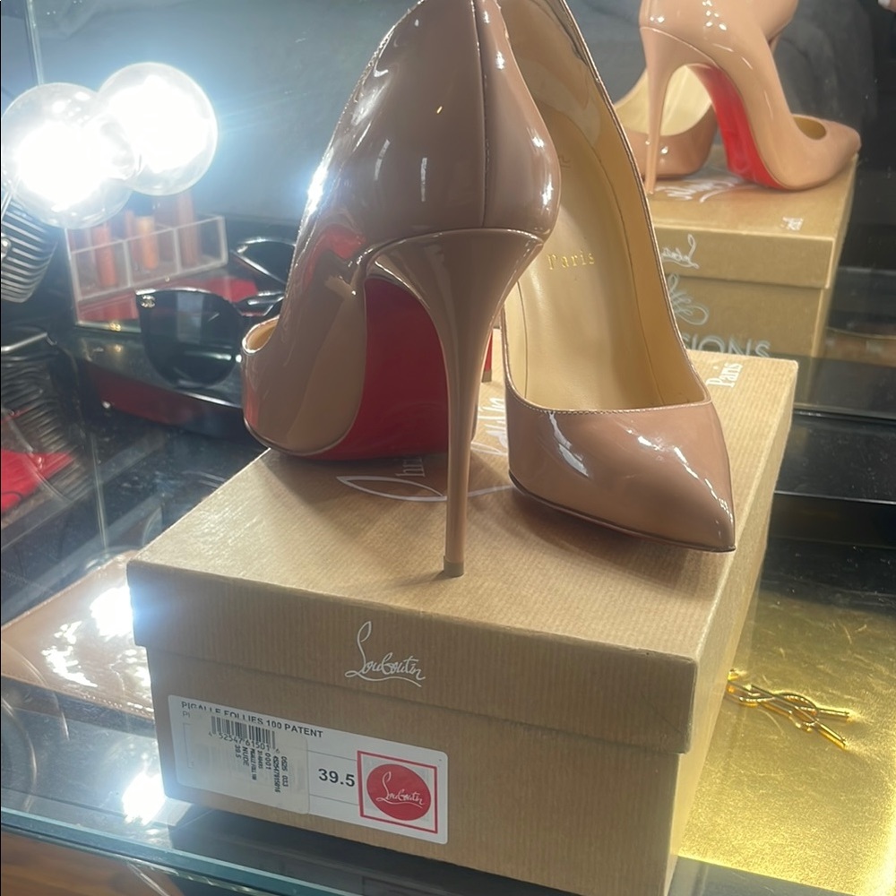 Christian Louboutin Nude Patent Heels